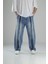 Premium Kalite Mavi Baggy Kot Pantolon 1