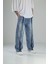 Premium Kalite Mavi Baggy Kot Pantolon 3