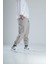 Paça Detaylı Bej Jogger Pantolon 2