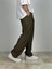 Fitilli Kumaş Haki Baggy Pantolon 3