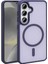 Galaxy S24 Plus Kılıf Magsafe Şarj Özellikli Mat Arka Yüzey Tkdr Sio Kapak-Koyu Mor 1