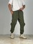 Premium Kalite Büyük Cepli Yeşil Jogger Pantolon 3