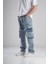 Premium Kalite Mavi Baggy Pantolon 3