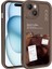 Apple iPhone 14 Kılıf Kamera Korumalı Baskılı Arka Yüzey Tkdr Klas Kapak-Koyu Kahve 4