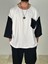 Fakir Kol Viscon Siyah Beyaz Oversize T-Shirt 1