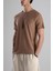 Jakarlı Kahve Örme T-Shirt 2