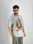Erkek Yıkamalı Kumaş Baskılı T-Shirt 3