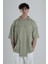 Avangart Yeşil Kapuşonlu T-Shirt 2