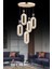Alfa LED 5'li Gold 3 Renk Ledli Kristal Taşlı Modern LED Avize 1