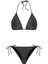 Siyah Lureks Büzgülü Üçgen Bikini Takım 1