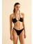 Parlak Taşlı Gipeli Siyah Halter Bikini Takım 1