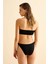 Parlak Taşlı Gipeli Siyah Halter Bikini Takım 4