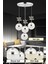 Kelebek 4'lü Gümüş Sarkıt 3 Renk Kademeli Ledli Kristal Taşlı Modern LED Avize 1