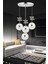Kelebek 4'lü Gümüş Sarkıt 3 Renk Kademeli Ledli Kristal Taşlı Modern LED Avize 4