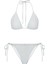 Su Yeşili Parlak Simli Üçgen Bikini Takım 1