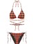 Kazayağı Desen Turuncu Üçgen Bikini Takım 1