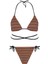 Renkli Desenli Üçgen Bağlamalı Bikini Takım 1