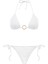 Dokulu Aksesuarlı Beyaz Üçgen Bikini Takım 1