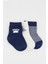 3'lü Penye Soket Çorap BS10110 Indigo 2