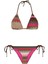 Renkli Simli Triko Üçgen Bikini Takım 2