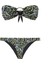 Tokalı Yeşil Desenli Straplez Bikini Takım 5