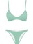 U Kesim Üçgen Gold Simli Yeşil Dokulu Bikini Takım 1