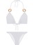 Beyaz Dokulu Aksesuarlı Bikini Takım 1