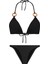Siyah Dokulu Aksesuarlı Üçgen Bikini Takım 1