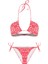 Halter Yaka Kırmızı Zebra Desen Bikini Takım 1