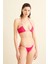 Halter Yaka Fuşya File Bikini Takım 1
