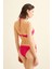 Halter Yaka Fuşya File Bikini Takım 4