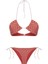 Halter Triko Üçgen Kiremit Bikini Takım 1