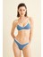 Biyeli V Kesim Petrol Mavi Bikini Takım 3