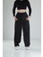 Aerobin Keten Kumaş Siyah Baggy Pantolon 1