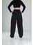 Aerobin Keten Kumaş Siyah Baggy Pantolon 4