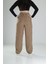 Aerobin Keten Kumaş Kahve Baggy Pantolon 4