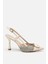 Kadın Krem Hasır Detaylı Arkası Açık Topuklu Ayakkabı 1