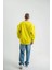 Geniş V Yaka Kol Ribana Detaylı Sweatshirt - Sarı 3