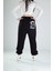Çizgi Roman Desenli Siyah Jogger 4