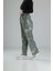 Yeşil Yaprak Desenli Baggy Pantolon 2