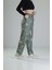 Yeşil Yaprak Desenli Baggy Pantolon 3