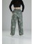 Yeşil Yaprak Desenli Baggy Pantolon 4