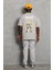 Unisex Oversize Baskılı Bisiklet Yaka T-Shirt - Gri 4