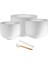 Sonic Energy 3-Parça Crystal Singing Bowl Set (G4 / E4 / C4, 432 Hz) 1