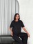 Osy Modal Yumuşak Dokulu Kumaş Bisiklet Yaka T-Shirt Bol Paça Pantalon Ikili Takım -Siyah 4