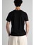 Jakarlı Siyah Örme T-Shirt 1