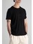 Jakarlı Siyah Örme T-Shirt 2