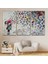 Marsilyan- Banksy Kelebek Kanvas Tablo, Kelebek Kız TABLOSU-5389 3