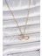 316L Çelik Gold Renk Zincir Zirkon Taşlı Sonsuzluk Model Kadın Kolye - TJ-BKO10106 2