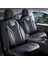hyundai I10 Uyumlu Lüx Yarı Deri Oto Koltuk Kılıfı Ön Arka Takım Cyrstal Tam Siyah 1